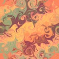 Multicolored swirls in paper marbling technics. Abstract Seamless pattern of spirals of different shapes and sizes in Royalty Free Stock Photo