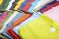 Multicolored t-shirts Royalty Free Stock Photo