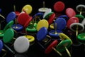 multicolored tacks Royalty Free Stock Photo