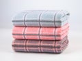 Multicolored Terry towels made of cotton yarn Royalty Free Stock Photo