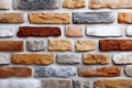 Multicolored textured rustic brick wall pattern background Royalty Free Stock Photo