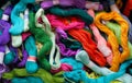 Multicolored threads for embroidery Royalty Free Stock Photo