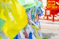 Multicolored Tibetan prayer flags.