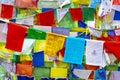 Multicolored Tibetan prayer flags