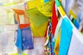 Multicolored Tibetan prayer flags