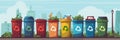 Recycling and waste sorting concept