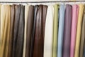 Multicolored trendy leather textures samples for furniture upholstery and interior design Royalty Free Stock Photo