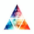 Colorful Triangle Symbolism On White Background Royalty Free Stock Photo