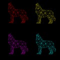 Multicolored triangle wolfs