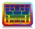 Type Case Colored Rounded Edges