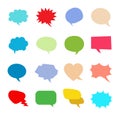 Multicolored variety of empty speech bubbles Royalty Free Stock Photo