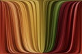 Multicolored vertical curved lines, abstract background with mirror effect Royalty Free Stock Photo