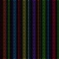 Multicolored vertical spiral stripes pipes, abstract seamless pattern, geometric ornament, grunge rainbow optical illusion. Royalty Free Stock Photo