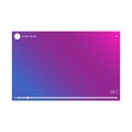 Multicolored video player template for web or mobile applications. Vector illustration.