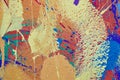 Multicolored vivid and textured gouache abstract background. Royalty Free Stock Photo