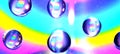 MULTICOLORED WATER BUBBLES FOR BACKGROUND