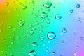 Multicolored water drops