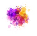 Multicolored watercolor imitation splash blot