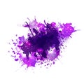 Multicolored watercolor splash blot