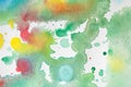 Multicolored watercolor splashes as background. Abstract watercolor texture and background for designers. Royalty Free Stock Photo