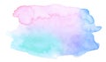 Multicolored watercolor spots in pastel colors on a paper backing. Isolated frame hand drawn by brush. Royalty Free Stock Photo