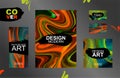 Fluid background. Liquid print design. A wide variety of templates. Unique design of packaging, booklets, banners Royalty Free Stock Photo