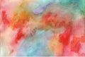 Multicolored watercolor texture. Hand drawn aquarelle pattern for design. Artistic grunge backdrop. Raster illustration