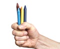 Multicolored wax crayons Royalty Free Stock Photo