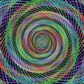 Multicolored wired spiral fractal background art Royalty Free Stock Photo