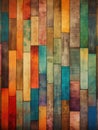 Multicolored wood background. Vintage wallpaper pattern Royalty Free Stock Photo