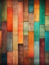 Multicolored wood background. Vintage wallpaper pattern Royalty Free Stock Photo