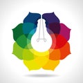 Multicolour business idea with light bulb