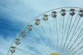 Multicolour ferris wheel on blue sky background. Copy space, street photography Royalty Free Stock Photo