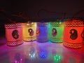 Multicolour Light decoraton for Diwali festival Royalty Free Stock Photo