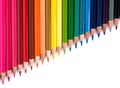 Multicolour pencils set isolated on a white background Royalty Free Stock Photo