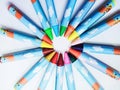 Multicolour wax crayons Royalty Free Stock Photo