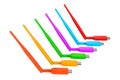 Multicolour Wireless USB 3G, 4G Modems. 3d Rendering Royalty Free Stock Photo