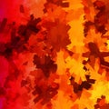 Multicoloured abstract backgound with different typer of brush strokes. Orange and red shades Royalty Free Stock Photo