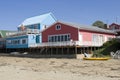 Multicoloured beach houses Royalty Free Stock Photo