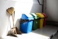 Multicoloured Garbage Trash Bins Royalty Free Stock Photo