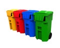 Multicoloured Garbage Trash Bins Royalty Free Stock Photo