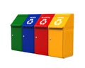 Multicoloured Garbage Trash Bins Royalty Free Stock Photo