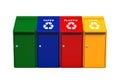 Multicoloured Garbage Trash Bins Royalty Free Stock Photo