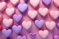 Multicoloured hearts valentine background