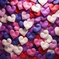 Multicoloured hearts valentine background Royalty Free Stock Photo