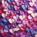 Multicoloured hearts valentine background Royalty Free Stock Photo