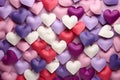 Multicoloured hearts valentine background Royalty Free Stock Photo