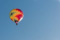 Multicoloured Hot Air Balloon, Blue Sky.