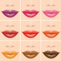 Multicoloured lips