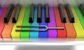 The multicoloured piano Royalty Free Stock Photo